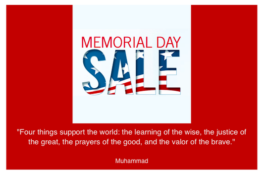 Memorial Day Sale thru June 3rd...